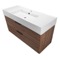 Floating Bathroom Vanity, Modern, Walnut, 48